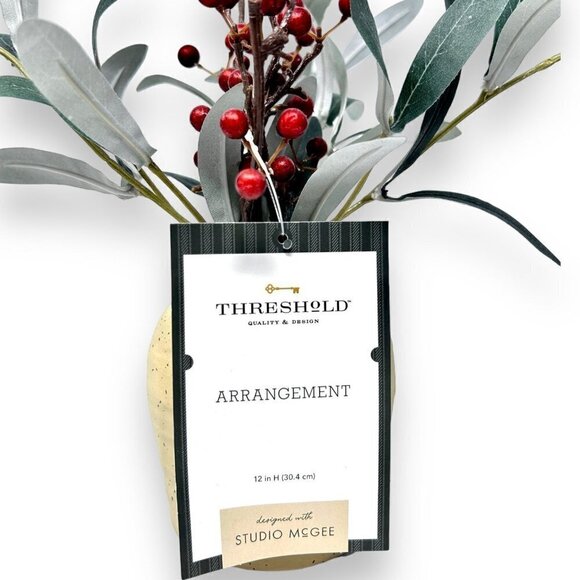Studio‎ McGee Red Berry Artificial Plant Arrangement - Threshold Christmas - Picture 8 of 8
